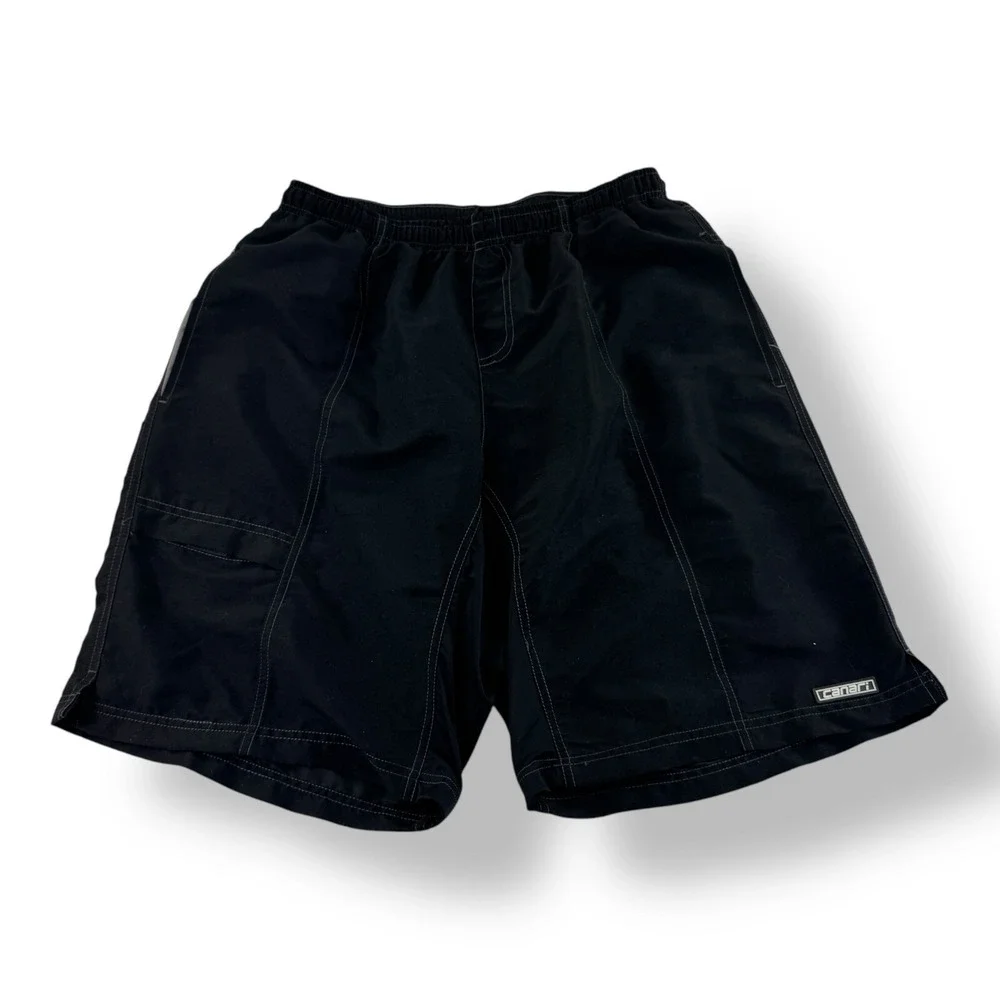 Canari Black Padded Bicycling Cargo‎ Shorts Cut #12090 Mens Size 32x11.5